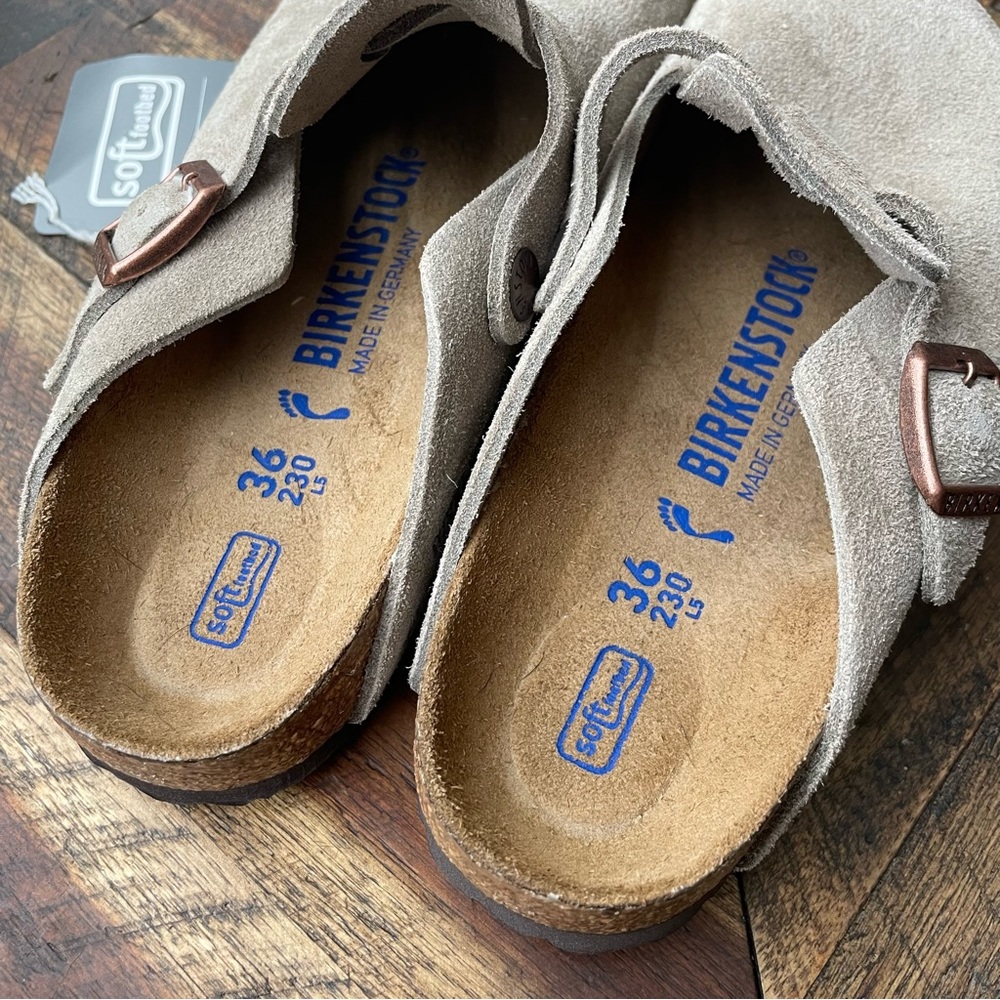 SOLD - Birkenstock Boston Clog Taupe 36 / NIB